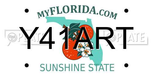 Y41ART Florida License Plate