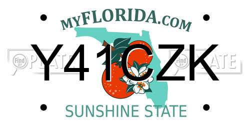 Y41CZK Florida License Plate