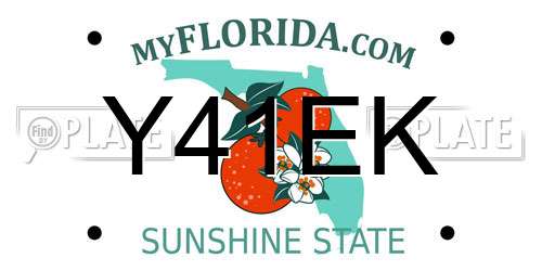 Y41EK Florida License Plate