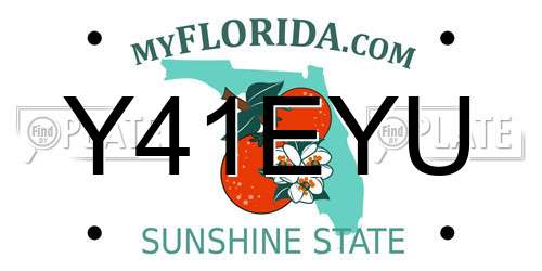 Y41EYU Florida License Plate