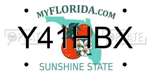 Y41HBX Florida License Plate