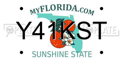 Y41KST Florida License Plate