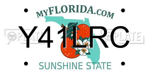 Y41LRC Florida License Plate