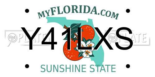 Y41LXS Florida License Plate