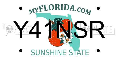 Y41NSR Florida License Plate