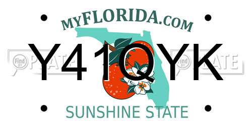 Y41QYK Florida License Plate