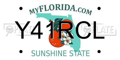 Y41RCL Florida License Plate