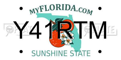 Y41RTM Florida License Plate