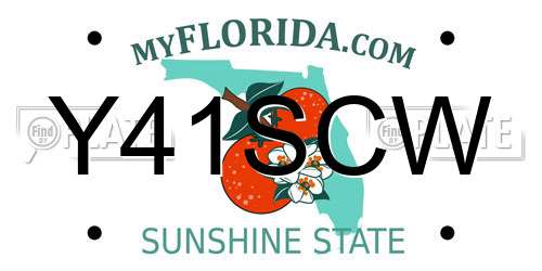 Y41SCW Florida License Plate