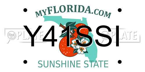 Y41SSI Florida License Plate