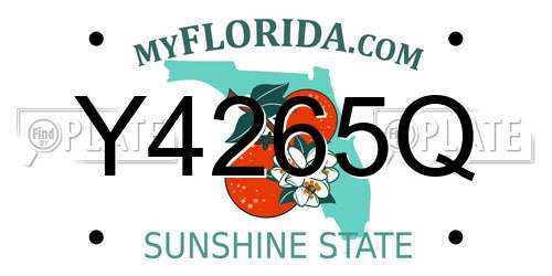 Y4265Q Florida License Plate