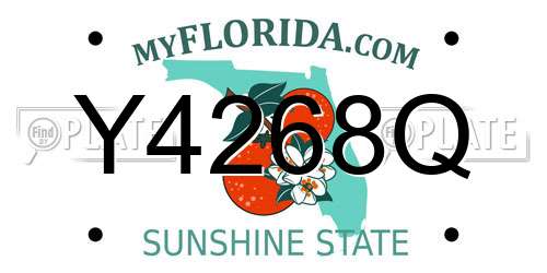 Y4268Q Florida License Plate