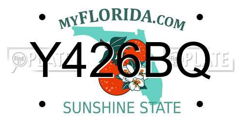 Y426BQ Florida License Plate