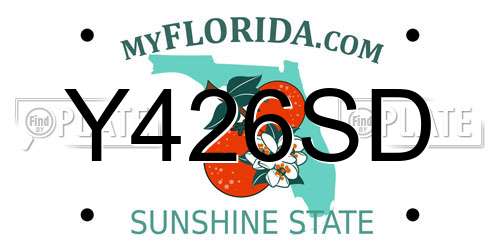 Y426SD Florida License Plate