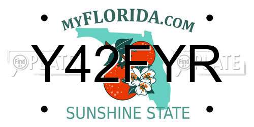 Y42FYR Florida License Plate