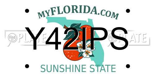 Y42IPS Florida License Plate