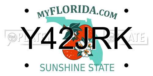 Y42JRK Florida License Plate