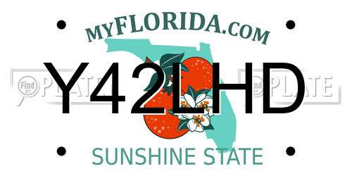 Y42LHD Florida License Plate