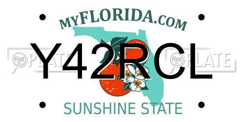 Y42RCL Florida License Plate