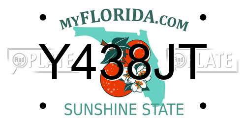Y438JT Florida License Plate