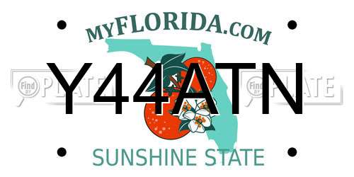 Y44ATN Florida License Plate