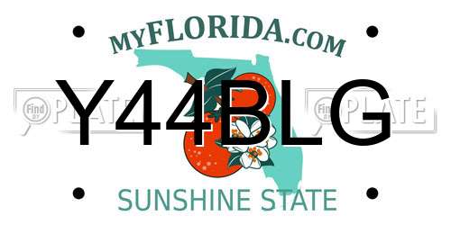 Y44BLG Florida License Plate