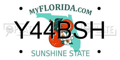 Y44BSH Florida License Plate