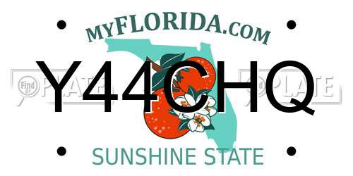 Y44CHQ Florida License Plate