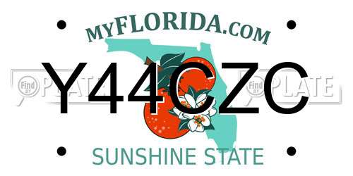Y44CZC Florida License Plate