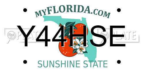 Y44HSE Florida License Plate