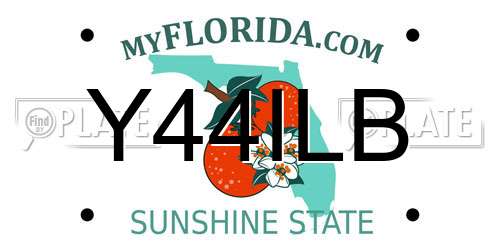 Y44ILB Florida License Plate