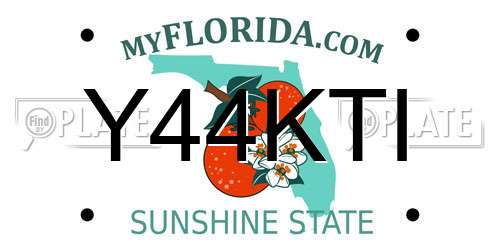 Y44KTI Florida License Plate
