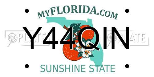 Y44QIN Florida License Plate