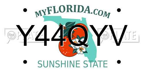 Y44QYV Florida License Plate