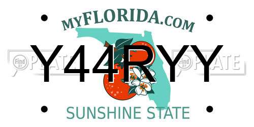 Y44RYY Florida License Plate
