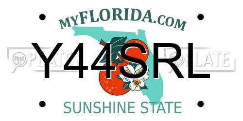 Y44SRL Florida License Plate