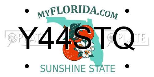 Y44STQ Florida License Plate