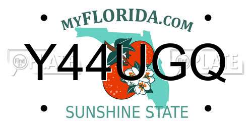 Y44UGQ Florida License Plate