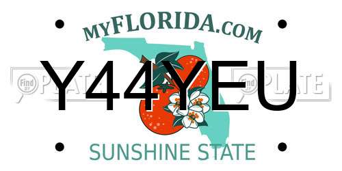Y44YEU Florida License Plate