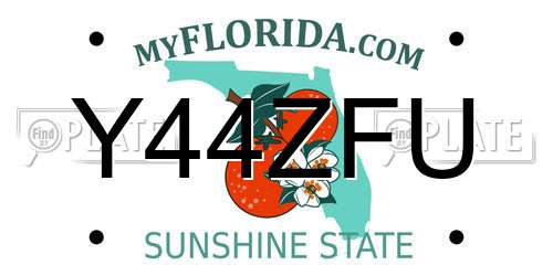 Y44ZFU Florida License Plate