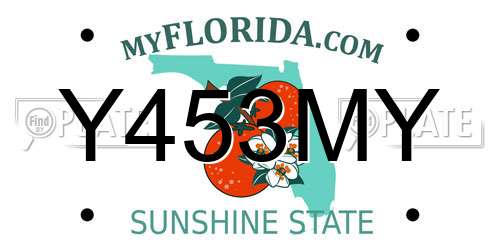 Y453MY Florida License Plate