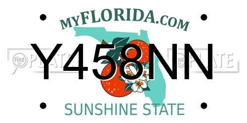 Y458NN Florida License Plate