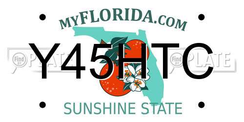 Y45HTC Florida License Plate