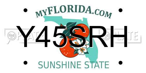 Y45SRH Florida License Plate