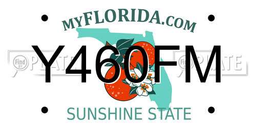 Y460FM Florida License Plate