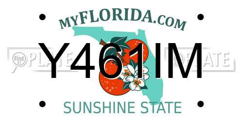 Y461IM Florida License Plate