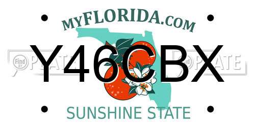 Y46CBX Florida License Plate