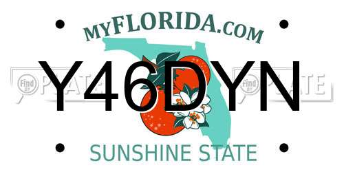 Y46DYN Florida License Plate
