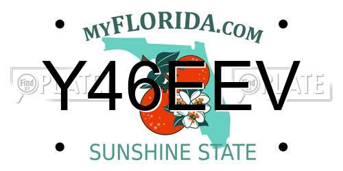 Y46EEV Florida License Plate