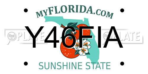 Y46FIA Florida License Plate